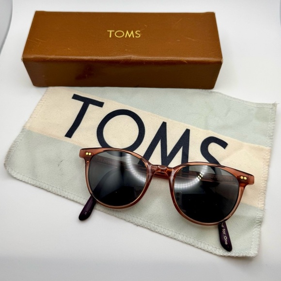 TOMS Rosalyn Pink Crystal Glasses NO LENSES - Picture 1 of 9